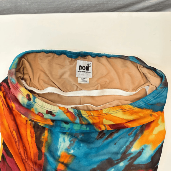 Vintage 90s Y2K NOM Bandage Dress Size M Mesh Colorful Artsy Rave Festival - Picture 6 of 9